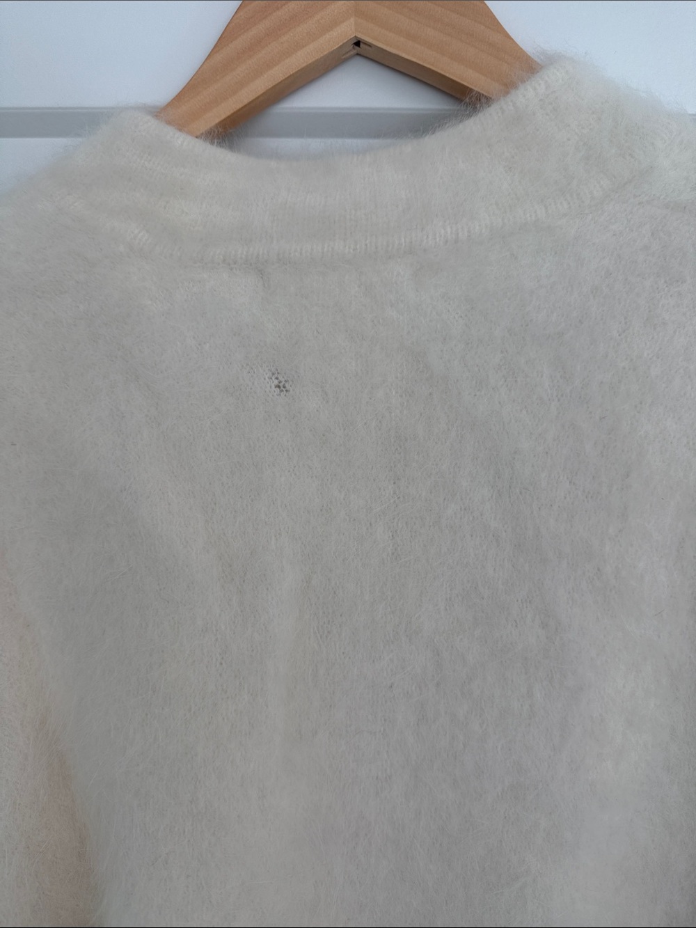 Vintage 80’s Big Star Angora Cream Button-Front Women's Cardigan Lined - M fit - Picture 15 of 15